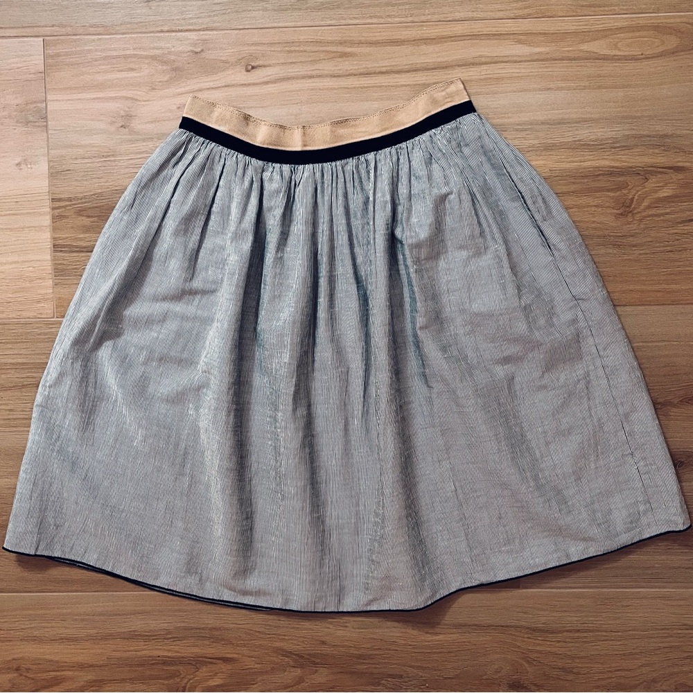 rag & bone Svea Skirt Size 0 Striped Linen Blend A-Line USA $350